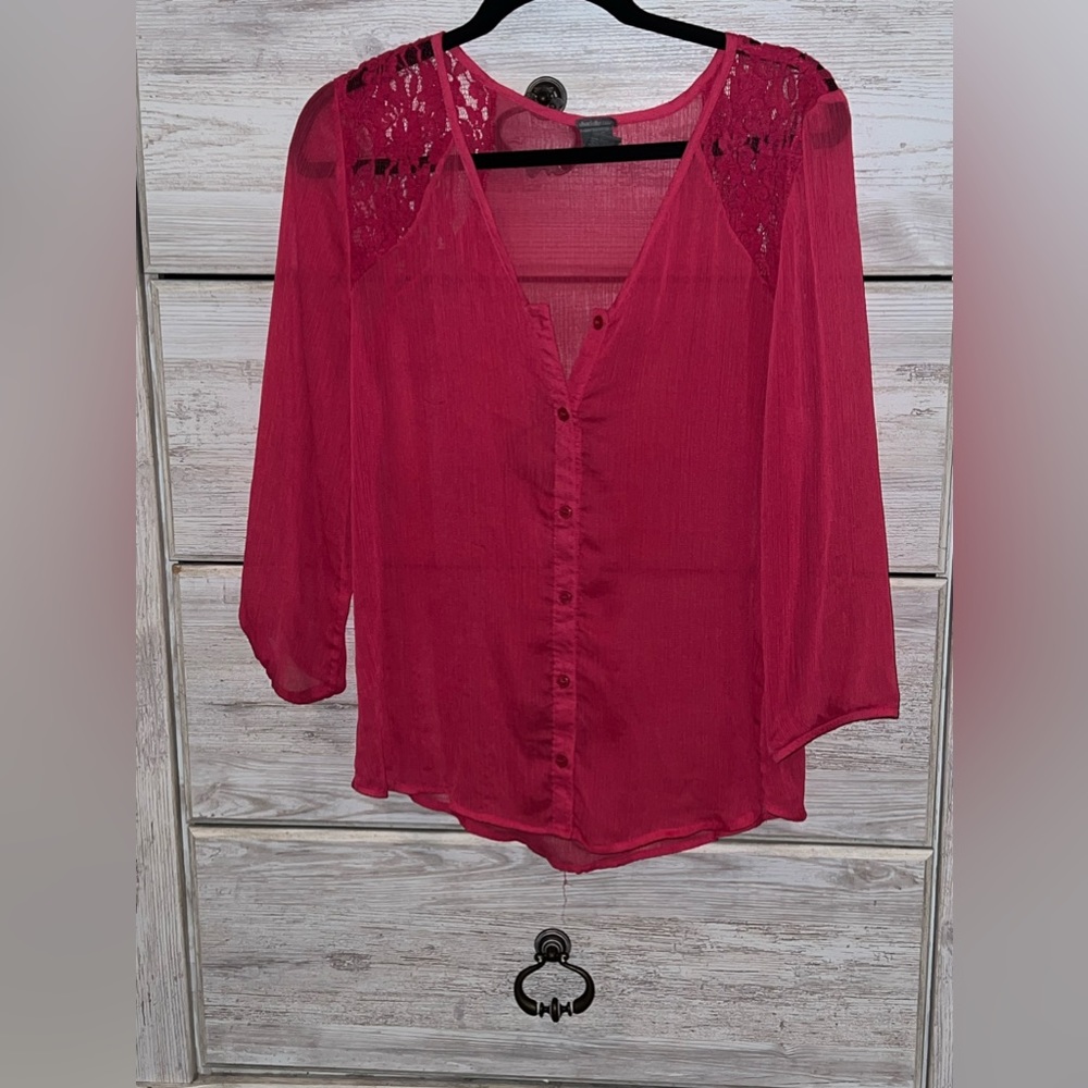 Charlotte Russe pink blouse.